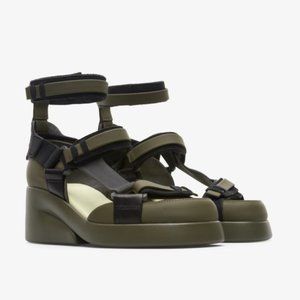 CamperLab olive platform sandals w straps Kaah